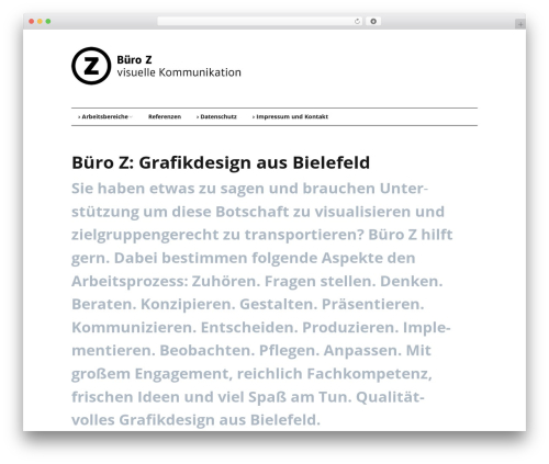 Make WordPress theme - buero-z.de