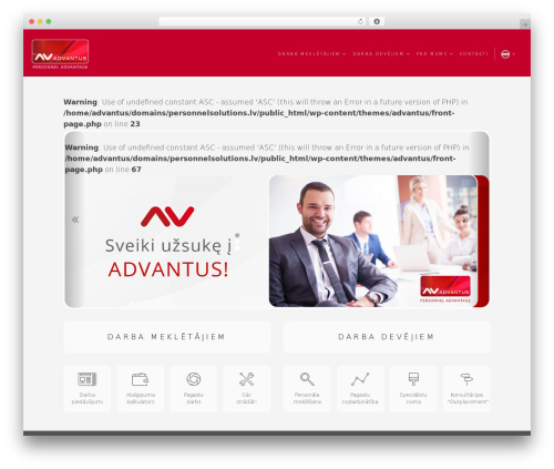 WordPress theme ADVANTUS - personnelsolutions.lv