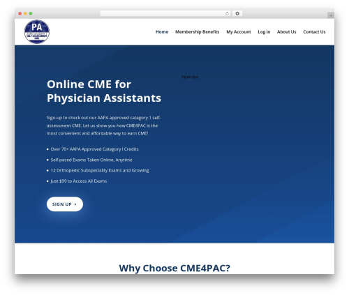 WordPress theme Divi - cme4pac.com