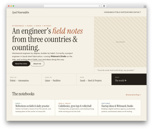 WP theme Etch Theme - syednisaruddin.com