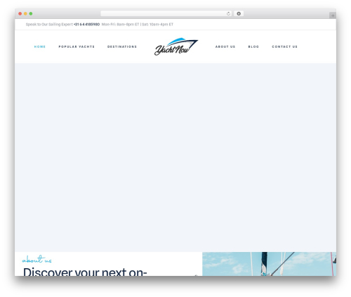 Floaty top WordPress theme - yachtnow.eu