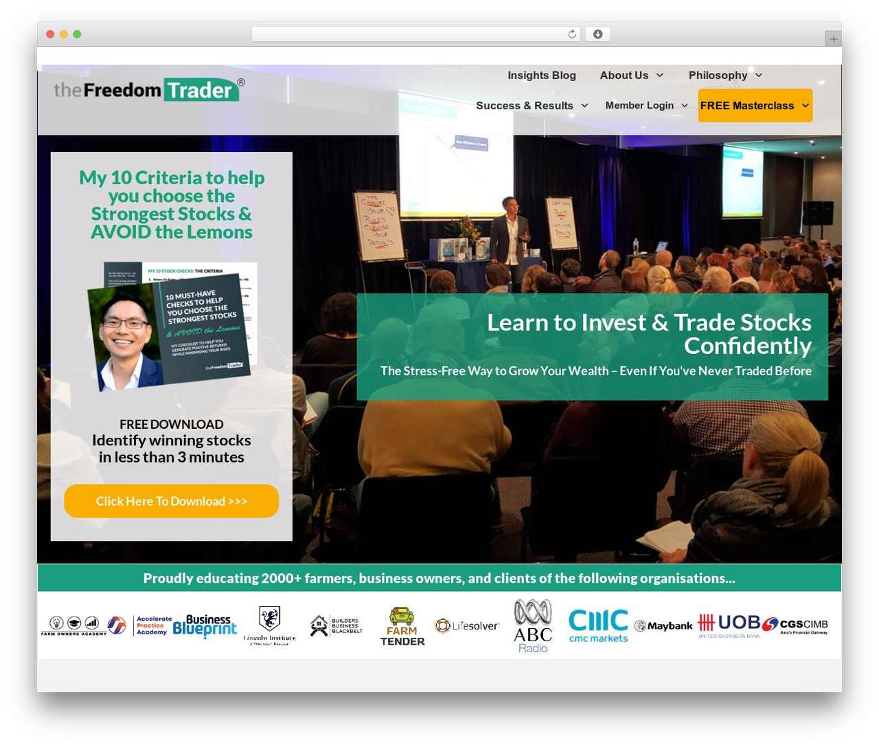 WordPress theme Thrive Theme Builder - thefreedomtrader.com