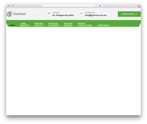 WordPress website theme Elevate - gerimexbolivia.com.bo