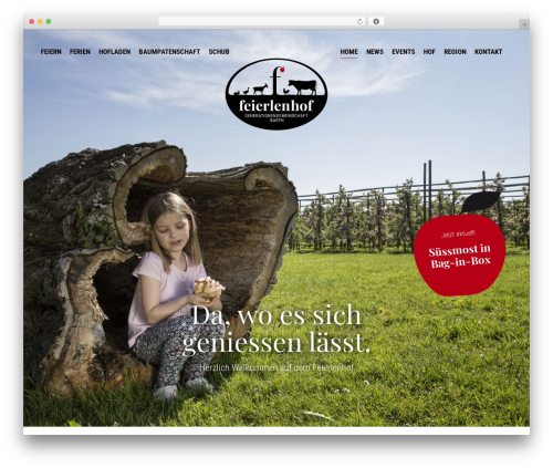 WordPress website template LaCuisine - feierlenhof.ch