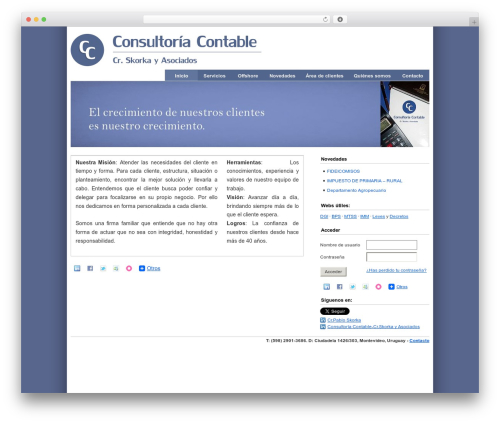 Best WordPress theme Coraline - consultoriacontable.com.uy