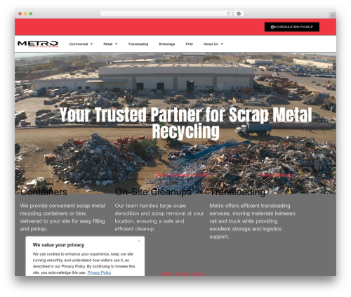 Hello Elementor WordPress theme - metrogroup.com