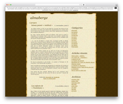 WordPress theme DaVinci-Code - almaberge.unblog.fr