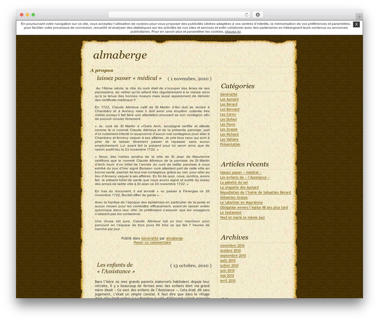 WordPress theme DaVinci-Code - almaberge.unblog.fr