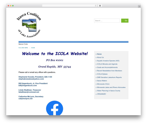Cornerstone WordPress theme - itascacola.org