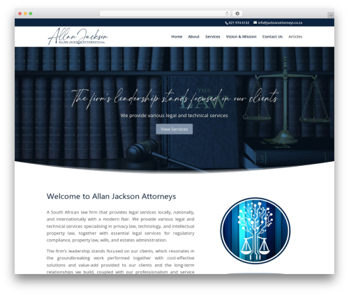 Divi theme WordPress - jacksonattorneys.co.za