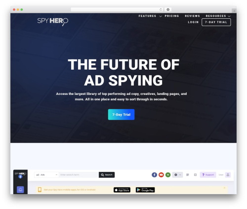 Formula Framework WordPress website theme - spyhero.com