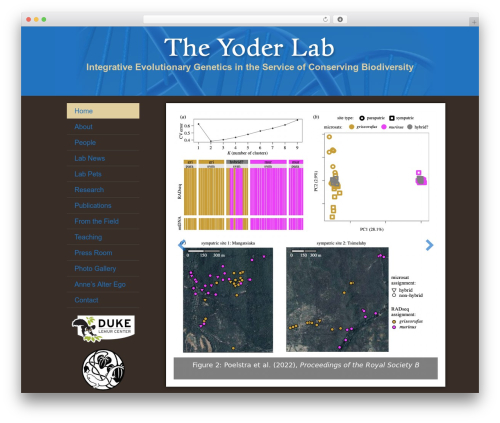 Yoder Lab WordPress theme - yoderlab.org