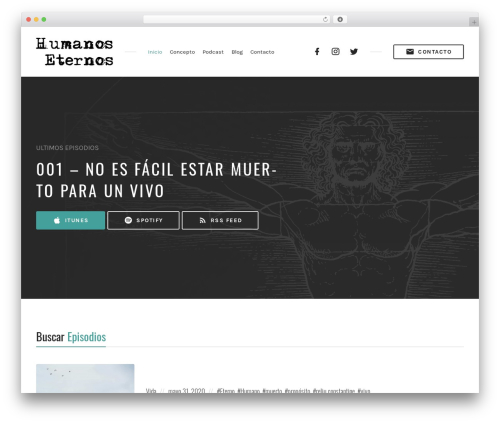 WordPress theme Castilo - humanoseternos.com