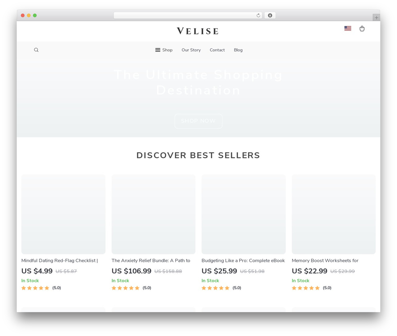 Botticelli Child WordPress store theme - velise.site