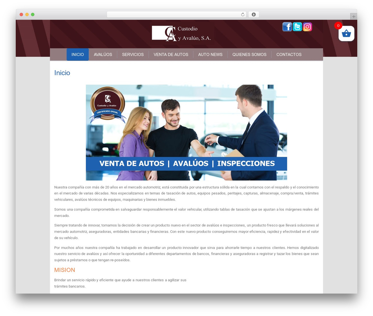 ca15 theme WordPress - custodioyavaluo.com