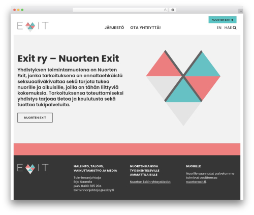Exitry WordPress theme - exitry.fi