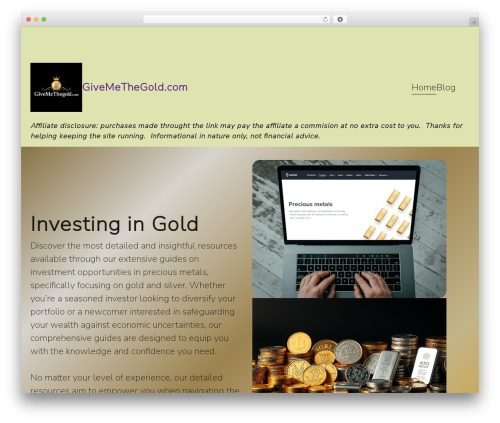 Hostinger AI theme WordPress theme - givemethegold.com