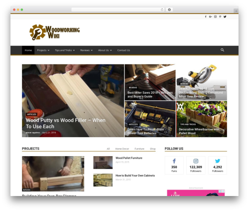 Newspaper theme WordPress - woodworkingwiki.com