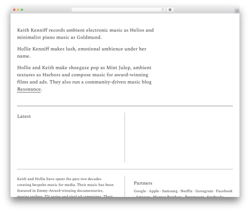 Salient WordPress theme - unseen-music.com