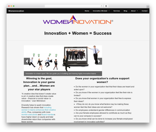 Spine best WordPress theme - womennovation.com