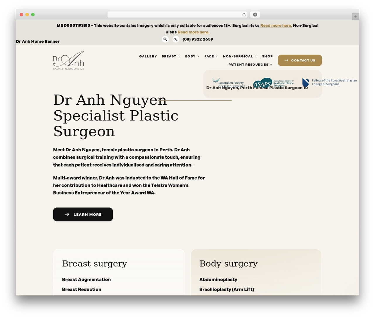 WordPress theme Azuri Group - dranh.com.au