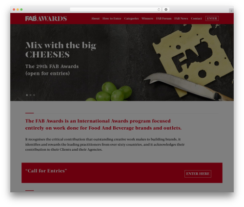 fab food WordPress theme - fabawards.com