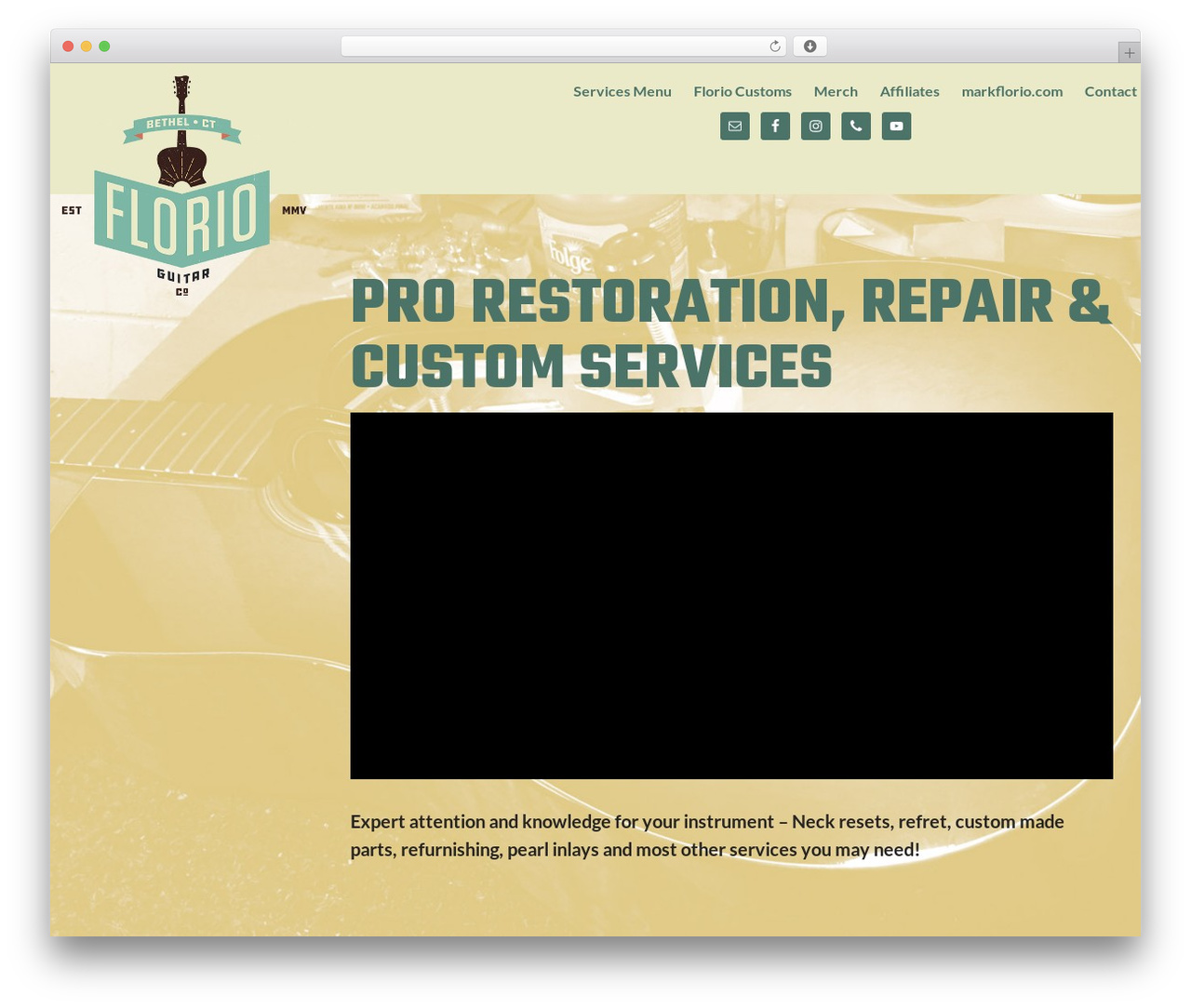 Genesis theme WordPress - florioguitars.com