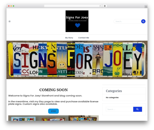 Blog sidebar widget WordPress plugin - signsforjoey.com