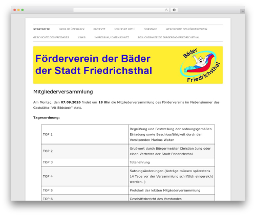 Tiny Framework top WordPress theme - foerderverein-der-baeder.de Tiny Framework top WordPress theme - foerderverein-der-baeder.de