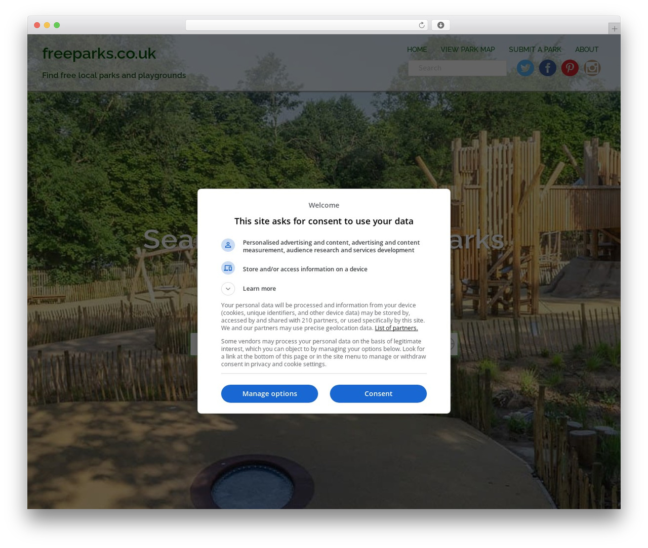 WordPress theme Freeparks2 Theme - freeparks.co.uk