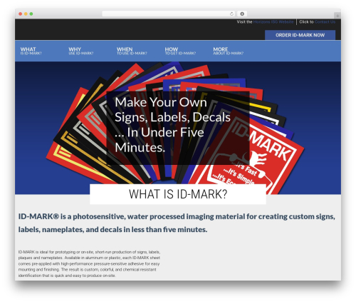 WordPress theme Horizons Theme - id-mark.com