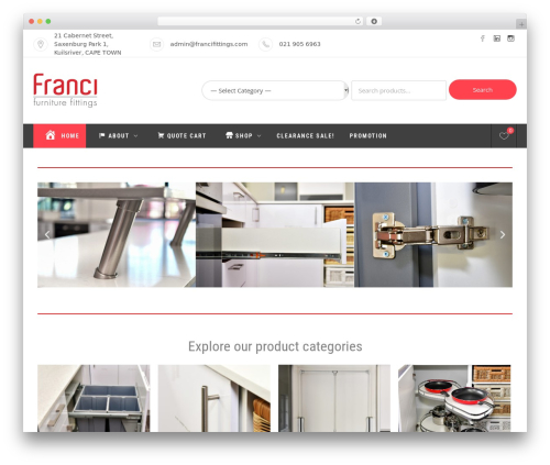 WP theme Shop Elite - francifittings.com