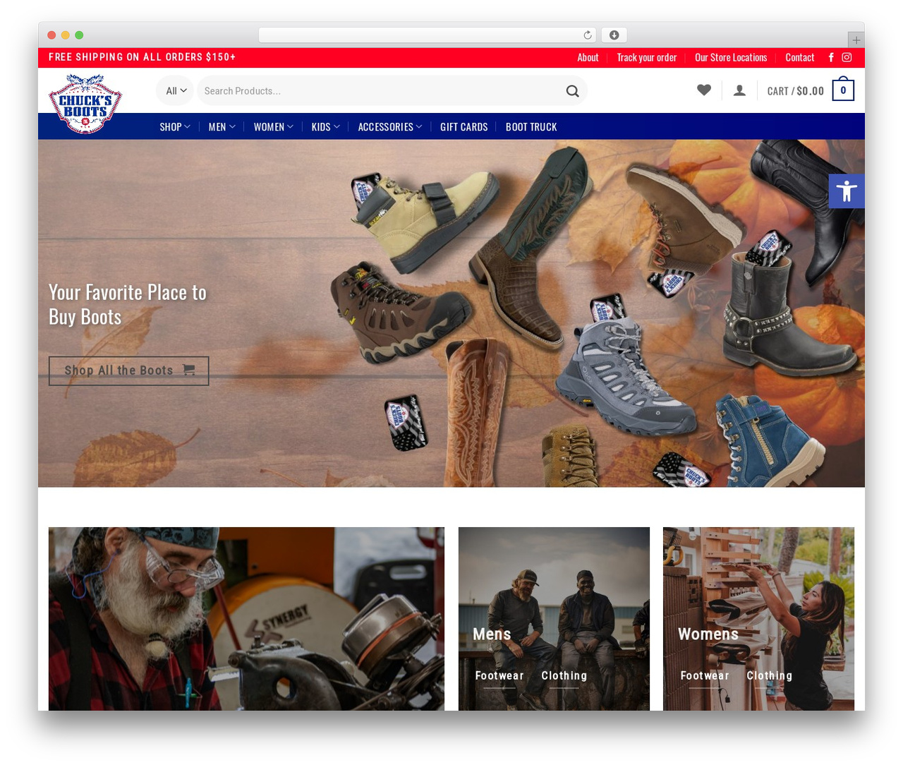 Flatsome WordPress page theme - chucksboots.com