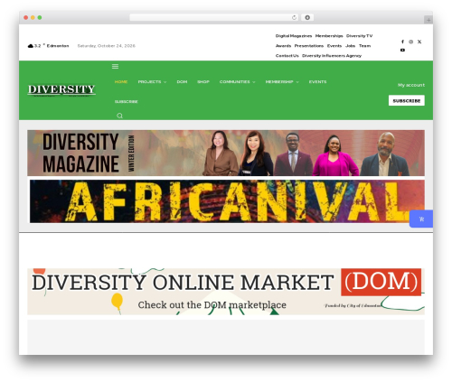 Newspaper WordPress magazine theme - diversitymag.ca