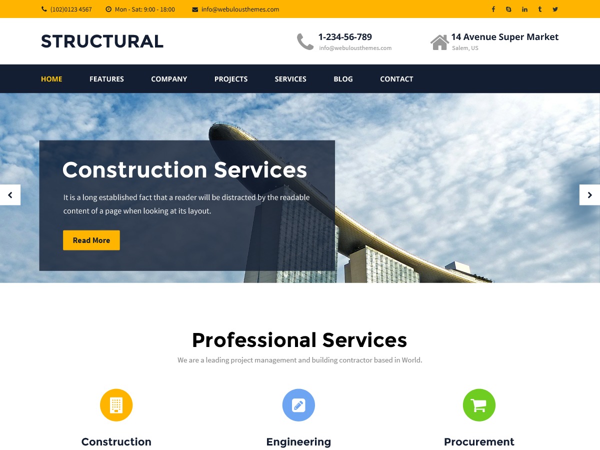 Structural Child WordPress page template