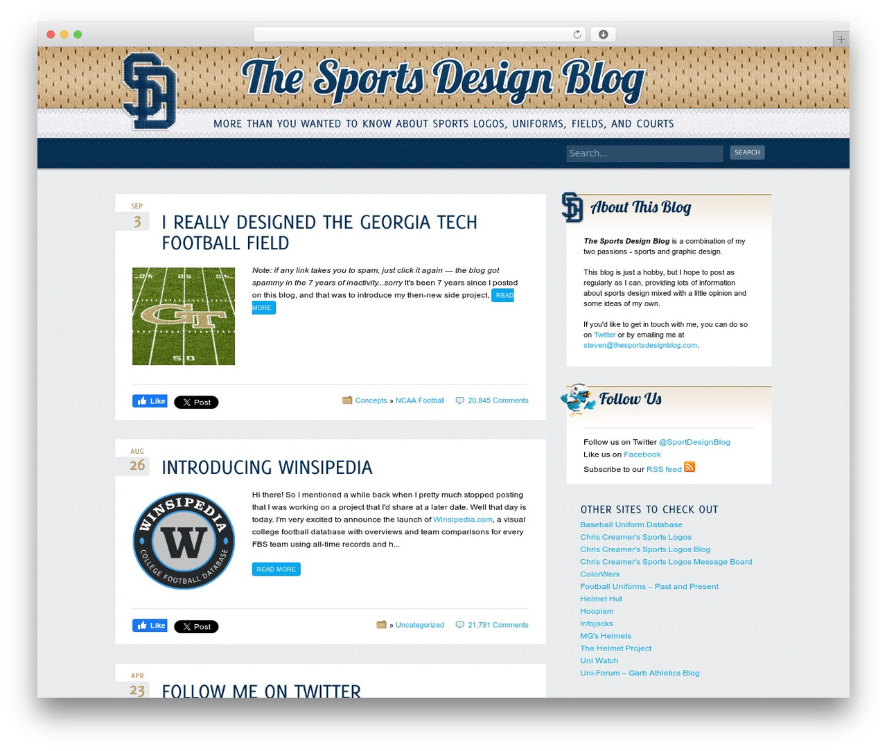 Robust WordPress theme - thesportsdesignblog.com Robust WordPress theme - thesportsdesignblog.com