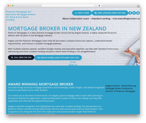 WordPress theme Breakdance Zero Theme - platinummortgages.co.nz