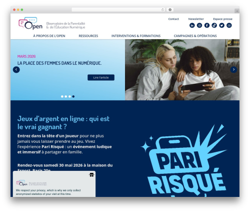 WordPress theme Open - open-asso.org