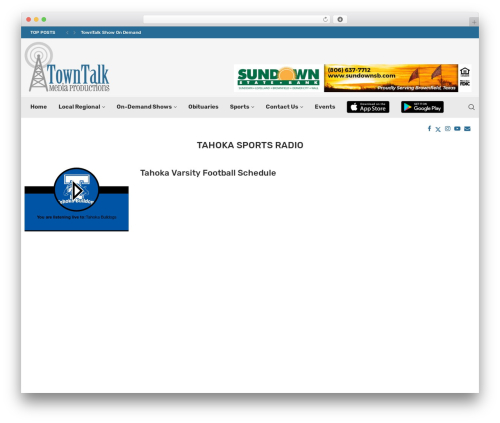 Lbg audio4 html5 shoutcast WordPress plugin - towntalkradio.com/tahoka-sports-radio