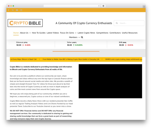 Cryptocurrency price ticker widget pro WordPress plugin - cryptobibleofficial.com