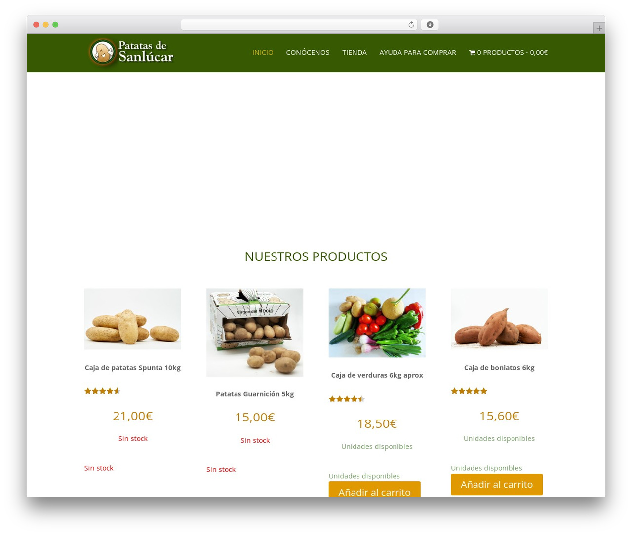 Divi WordPress theme - patatasdesanlucar.com