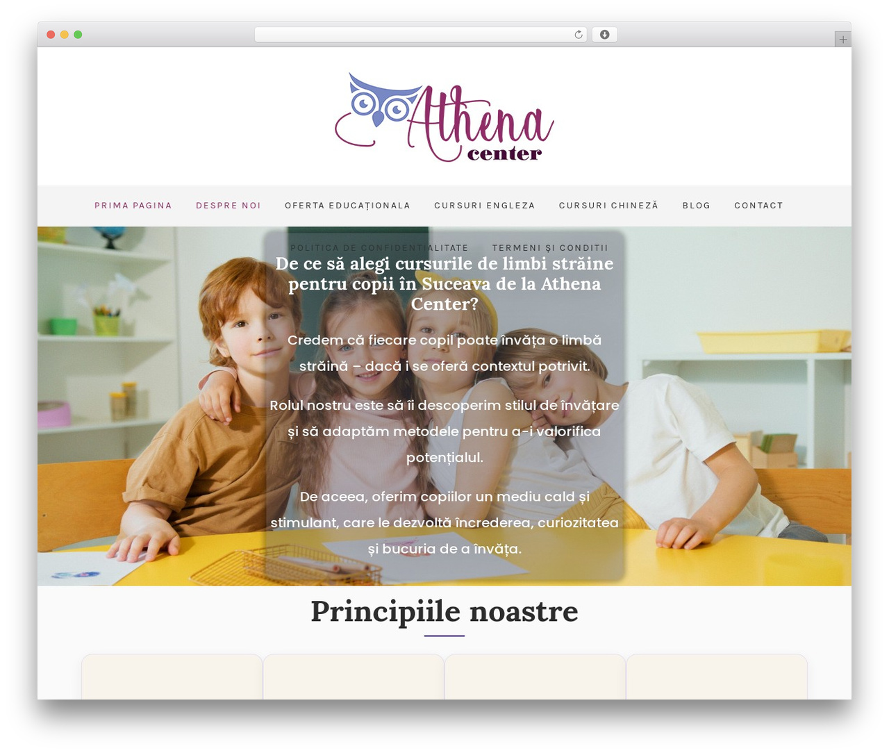 Lavander theme WordPress - athena-center.ro