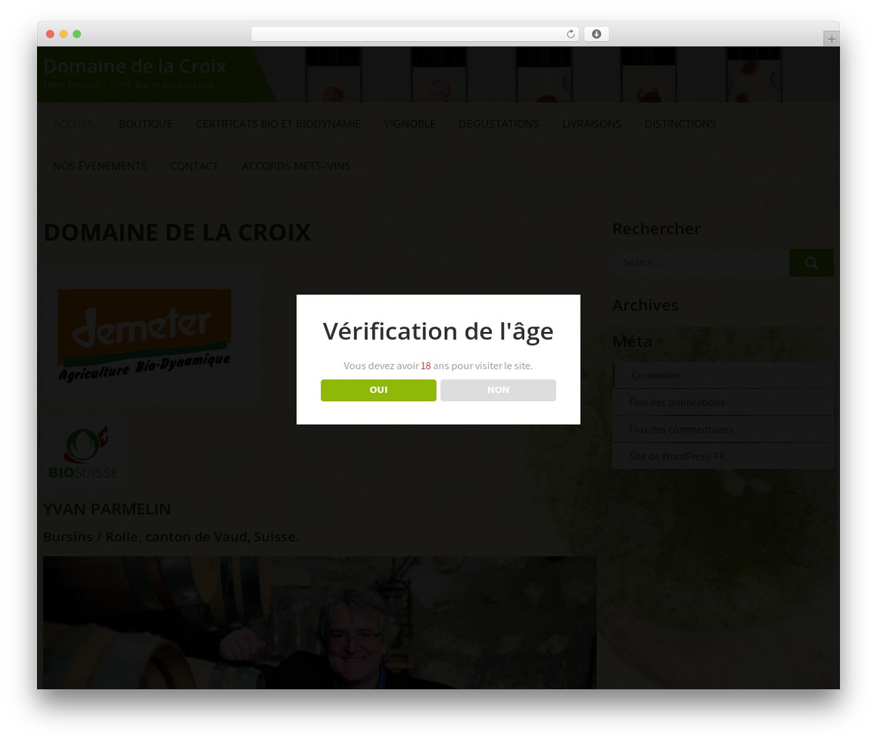 Theme WordPress Agronomics Lite - domainedelacroix.ch