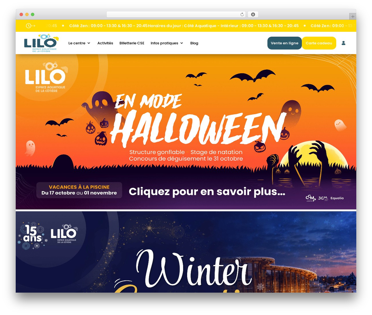 Theme WordPress Divi - espaceaquatiquelilo.fr