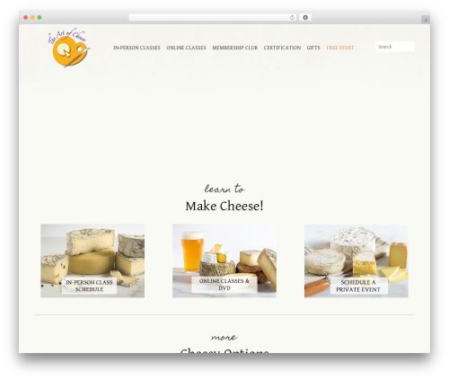 WordPress website theme Market Theme - theartofcheese.com