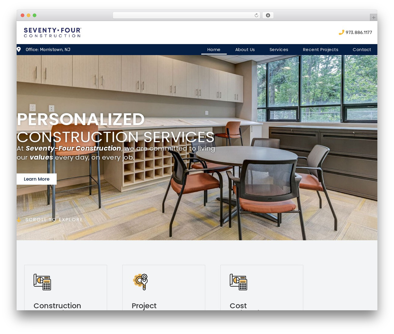 Bigger top WordPress theme - build74.com