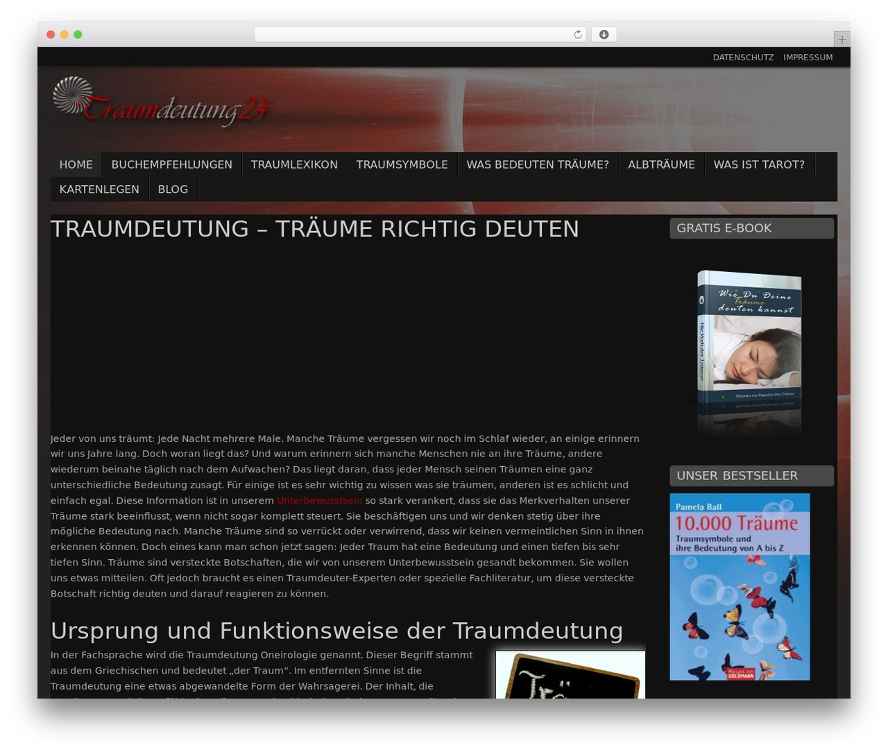 Tempera WordPress theme design - traumdeutung24.org Tempera WordPress theme design - traumdeutung24.org