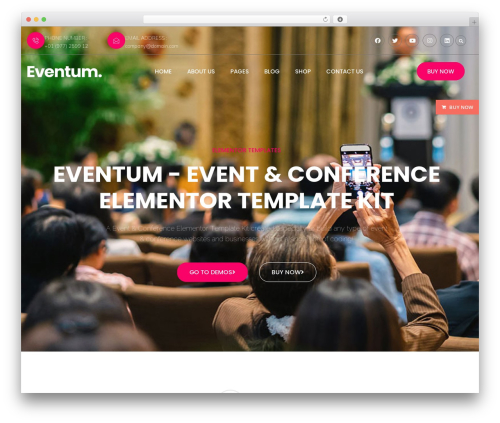 Bosa buy now WordPress plugin - demo.bosathemes.com/eventum