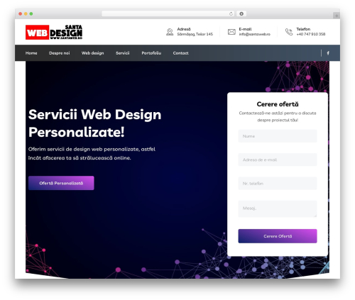Braintech WordPress theme design - santaweb.ro