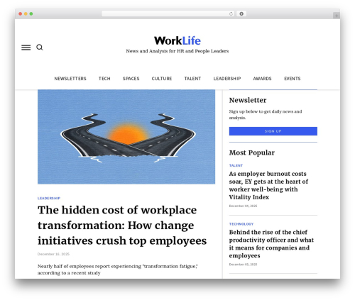 Digiday WordPress theme - worklife.news